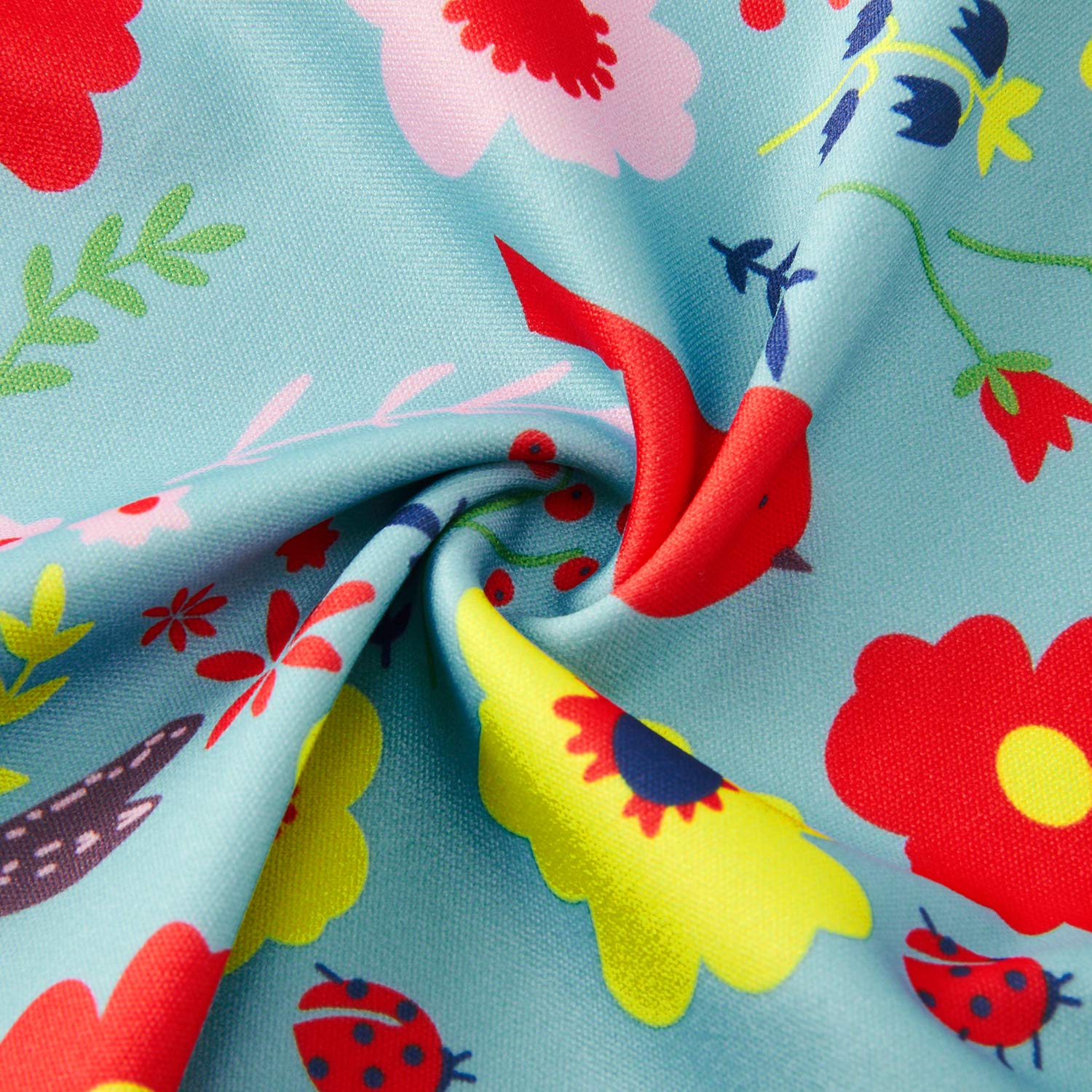 Leapparel 6-7 Years Old Childrens Vogue Sleeveless Skirt Colorful Flowers Printings Loose Elastic Cloths 6-7T Size M