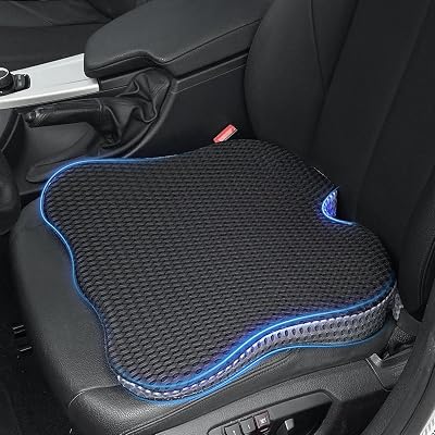 QUTOOL Car Seat Cushion Memory Foam Wedge Boost Pad 18.5x16.5x3 in