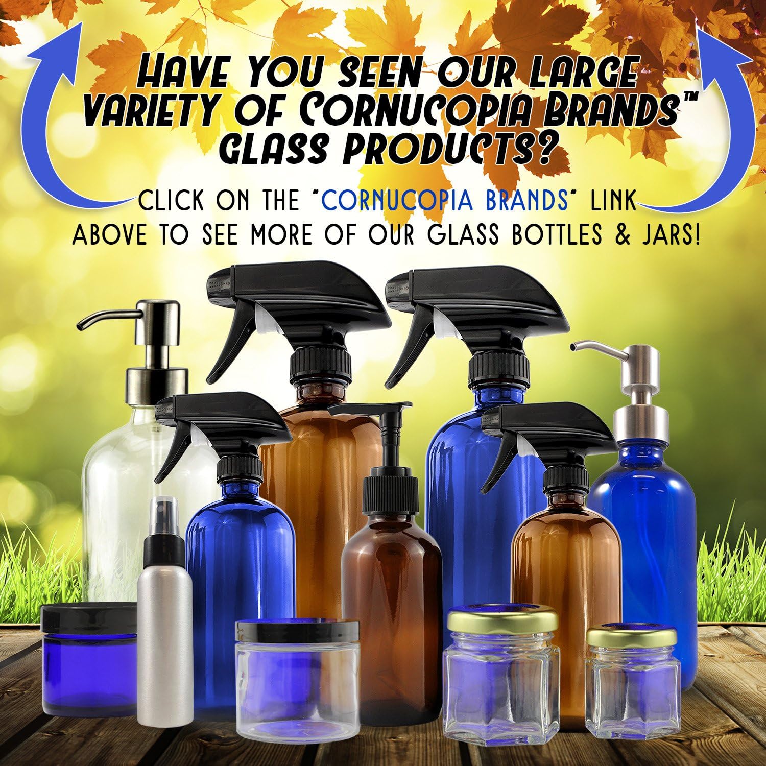Cornucopia Brands 16-Ounce Clear Glass Boston Round Bottles w/Stainless Steel Pumps (2 Pack), Soap Dispenser Great for Essential Oils, Lotions, Liquid Soaps: Home & Kitchen