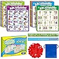 Quilinz Alphabet Bingo Game,Letter/Number/Sight Word Bingo Game for Kids,ABC and 123 Bingo Board Games for Kids 4-6,Alphabet Learning Toys for Kindergarten,Matching Game,Perfection Game for Kids