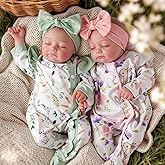 BABESIDE Lifelike Reborn Baby Dolls Twins, 20 inch Realistic Newborn Boy Girl Soft Vinyl and Cloth Body Real Life Baby Dolls Sleeping with Accessories for 3+ Year Old Kids Gifts