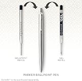 Parker Jotter Ballpoint Pen Stainless Steel Golden Trim Medium Point Blue Ink view 7