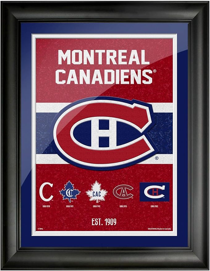 Montreal Canadiens 12x16 Team Tradition Framed Artwork, Picture Frames Amazon Canada