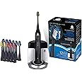 Pursonic S450 Deluxe Plus Sonic Rechargeable Toothbrush with built in UV sanitizer and bonus 12 brush heads included, Black, 1.25 Pound