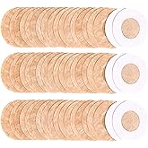 Ubrand 100 Pieces Nipple Cover Disposable Nipple Pasties Stickers Nipple Petals Bra Pad Natural & Invisible Satin Breast Covers Pasties Self-Adhesive No Show Bra for Women, Beige, Large