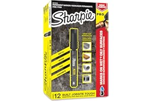 Sharpie Pro Permanent Marker, Fine Point, Black, 12 Count (2017818)