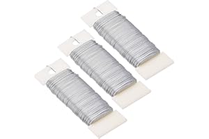 Hapeper 22 Gauge Floral Flexible Wire for Christmas Wreath Tree, Flower Arrangements, 3 Pack 114 Yards (Silver)