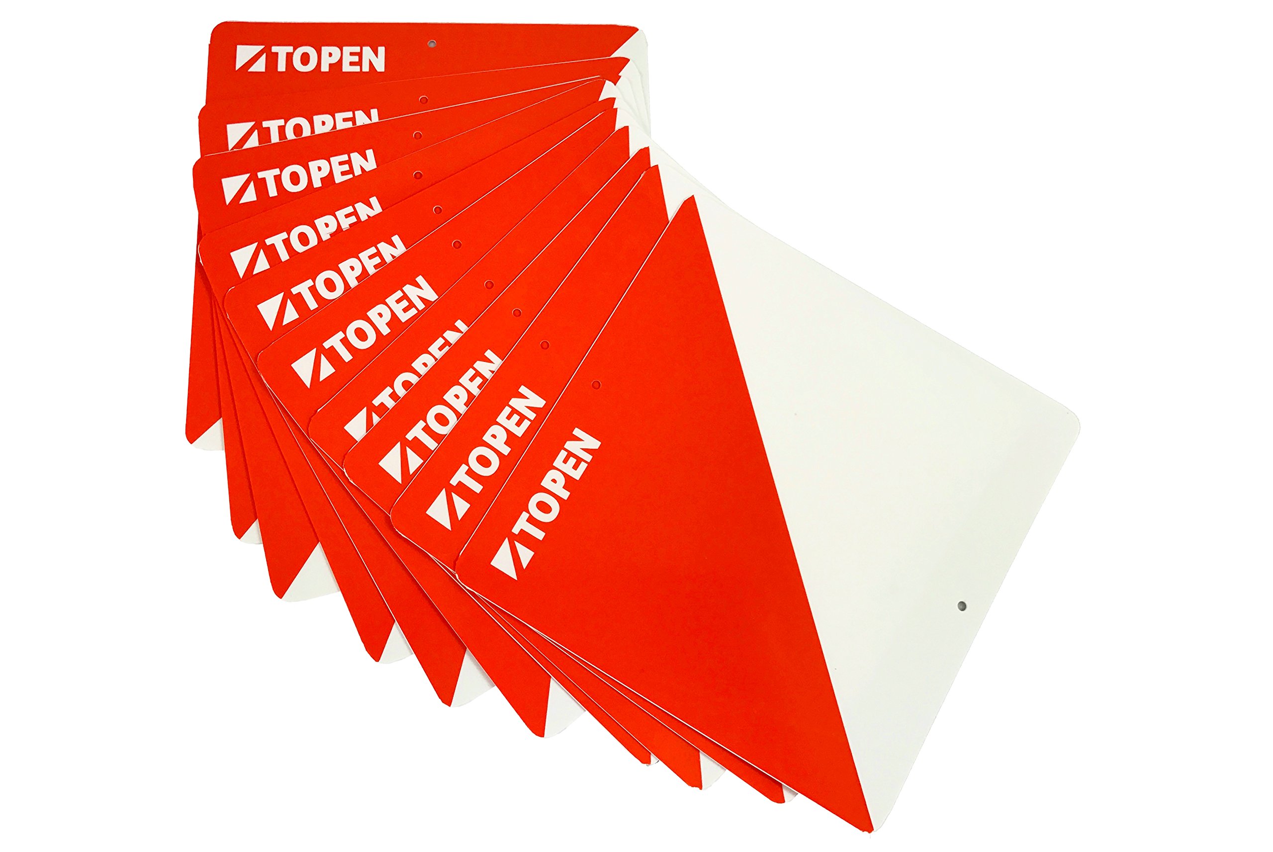 TOPEN Beacons plastificadas 15 x 15 (Pack of 10), Orange, M