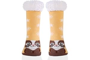 HERYEBING HEARYEBING Kids Slipper Socks Boys Girls Fuzzy Thick Warm Winter Socks Soft Cozy Fleece Lined Socks Indoor Socks