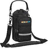 SUN CUBE Water Bottle Carrier with Strap, Insulated Water Bottle Carrier Bag with Phone Pocket Pouch, Sleeve Sling Purse Crossbody Bottle Holder for Walking, Sports, Hiking Accessories 40/64 oz