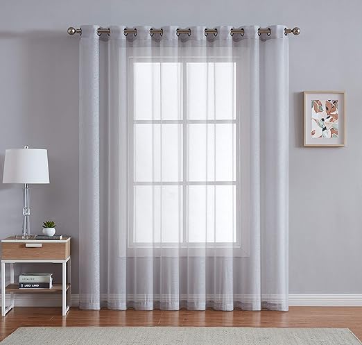 Amazon Com Linenzone Grommet Semi Sheer 1 Extra Wide Patio