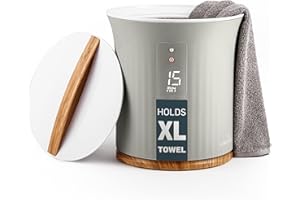 Live Fine Towel Warmer | Bucket Style Luxury Heater with LED Display, Adjustable Timer, Auto Shut-Off | Fits 40” x 70” Oversized Towel