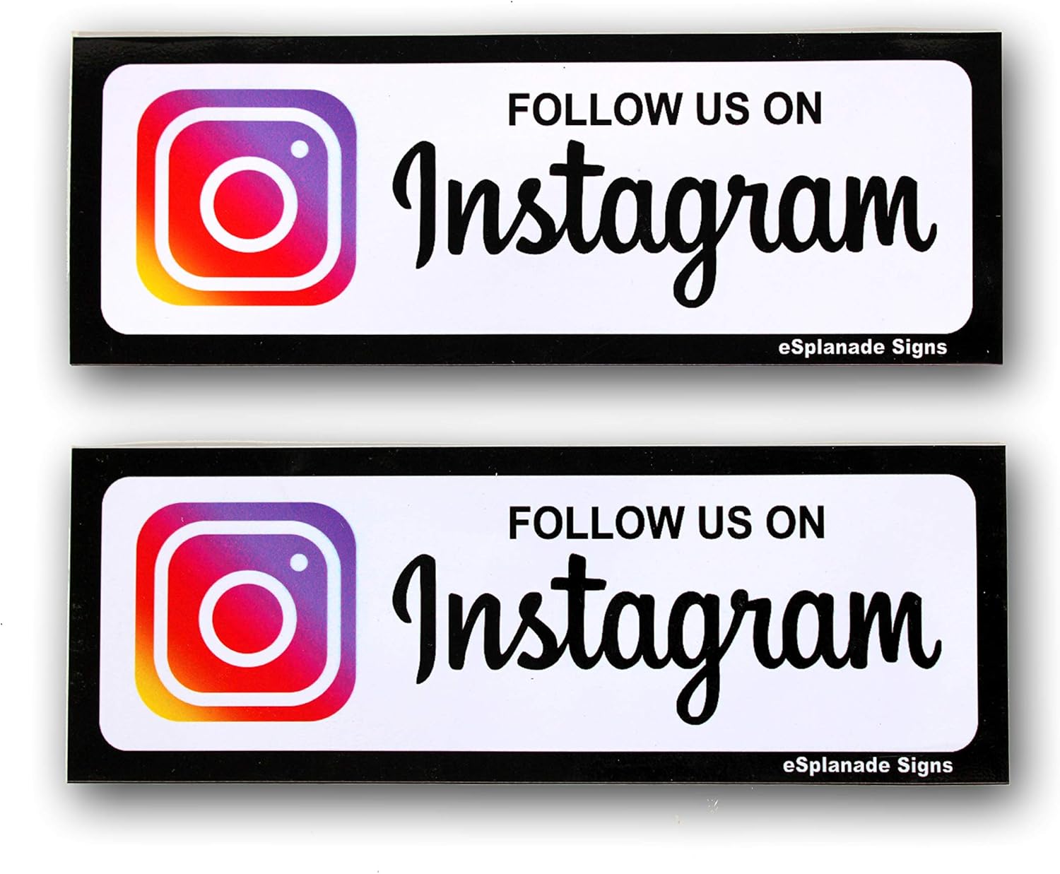 eSplanade Sign Sticker Instagram Facebook and Instagram Facebook Combo+ (Instagram Sign)