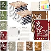 Kosiz 40 Pcs/20 Set Christian Notebook Bulk Spiral Bible Notebook and Pens Religious Notepad for Church Employee Appreciation Day Gifts for Office Coworkers Staff(Morandi,Classic)