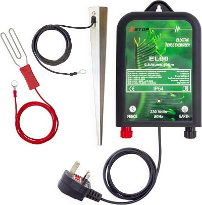 XSTOP EL90 230V Mains Electric Fence Energiser 10km 0.5J Weatherproof