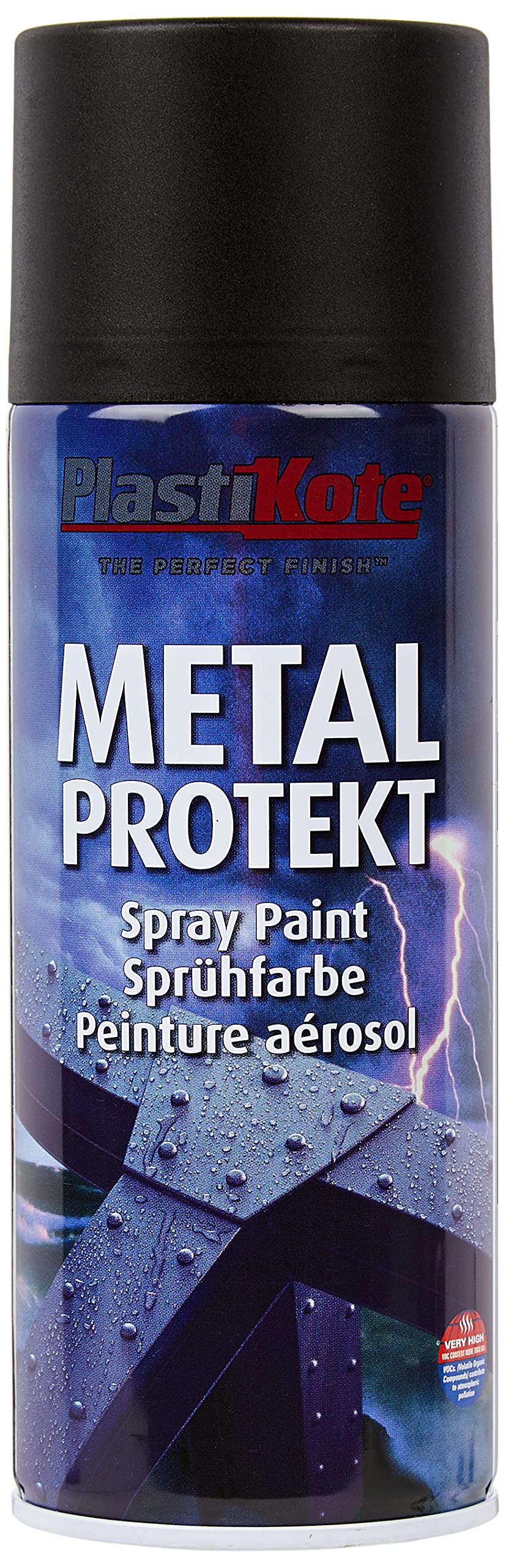 Plasti-kote 1284 400ml Metal Protekt - Matt Black