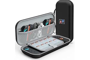 DIGIROOT Switch Case for Nintendo Switch 2 (2025) and Switch / OLED, Portable Travel Carrying Case, Slim Hard Shell Protective for Switch 2 Accessories with 10 Game Card Slots (Black)