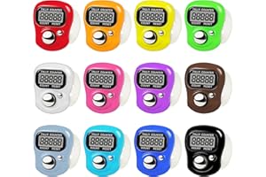 RINVEE Electronic Finger Clicker Counter 5-Digit LCD Hand Tally Counter Clicker for Knitting, Lap, Goods Counting, Golf