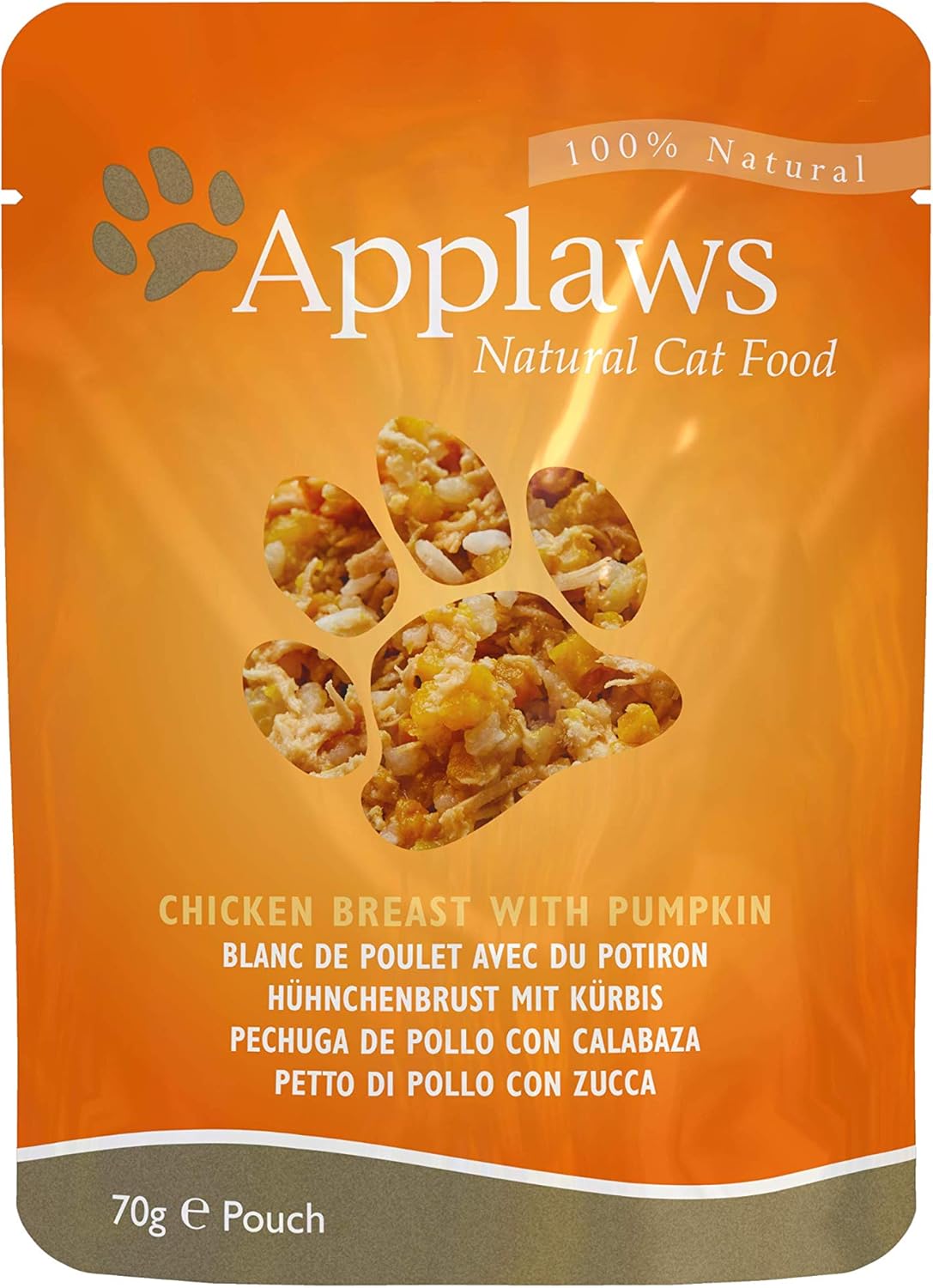 Applaws 100 Natural Wet Cat Food, Chicken Breast and Pumpkin In Broth
