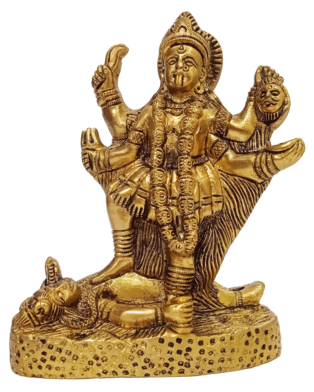 Purpledip Brass Idol Durga (Kali, Parvati, or Adishakti): Rare Collectible Statue (12411)
