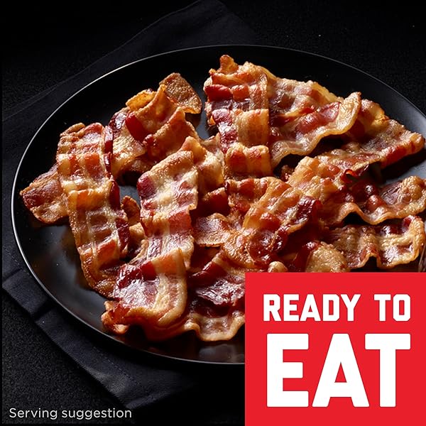 HORMEL BLACK LABEL THICK CUT BACON, FULLY COOKED BACON, GLUTEN-FREE SNACKS, FAMILY PACK – 6.3OZ