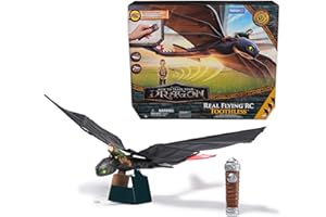 DreamWorks Dragons - How to Train Your Dragon - Krokmou Flying Figure 76 cm - Radio Controlled Figure with Flying Wings and A