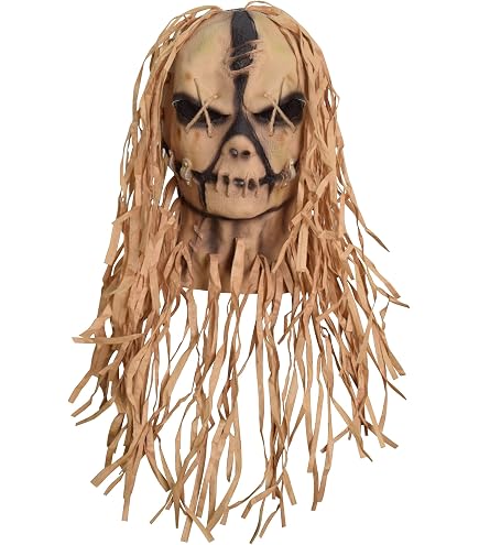 Scareborn Erwachsenen Latex-Maske – Gruselige Halloween-Vogelscheuche Von Hand Bemalt