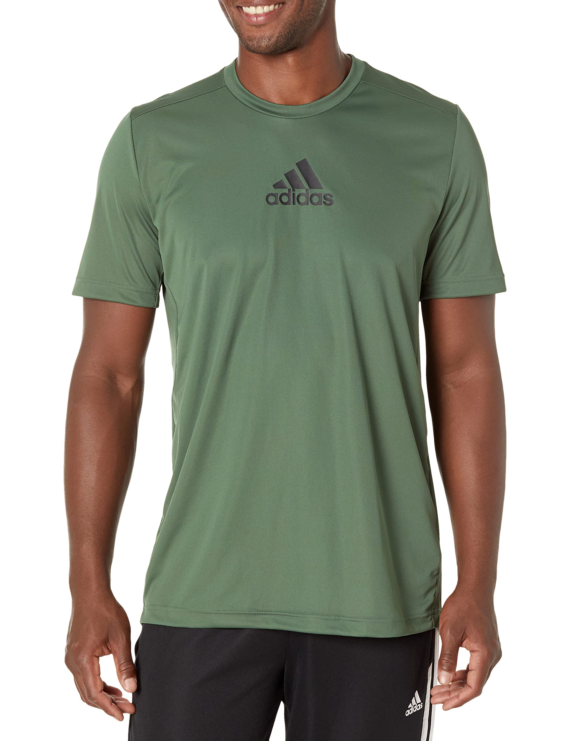 Adidas Mens D2m 3-Stripes Training Active Tee T-Shirt