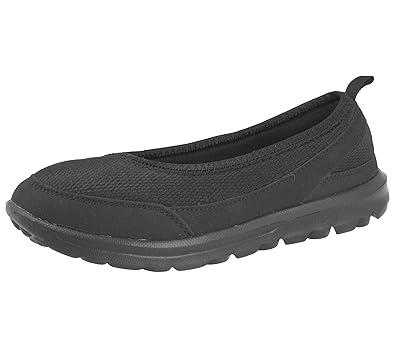 black memory foam trainers womens