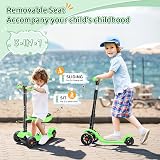 YOLEO 3-in-1 Children’s Scooter with Removable Seat LED Wheels view 5
