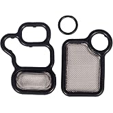 917-176 for Honda Accord 2.4 VVT VTEC Solenoid Gasket Filter Spool Valve Filter CRV Element Civic Si Accord Crosstour Acura R/TSX RDX 2002 2003 2004 2005-2015 15845-RAA-A01 15810-RAA-A01 2.0L 2.4L