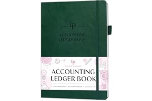 LEGEND PLANNER Legend Accounting Ledger Book – Hardcover Bookkeeping Log for Small Business & Personal Use – Columnar Book – Money Expense Journal – Large Format 7x10″ (Dark Green, Smaller Than A4 (7x10''))