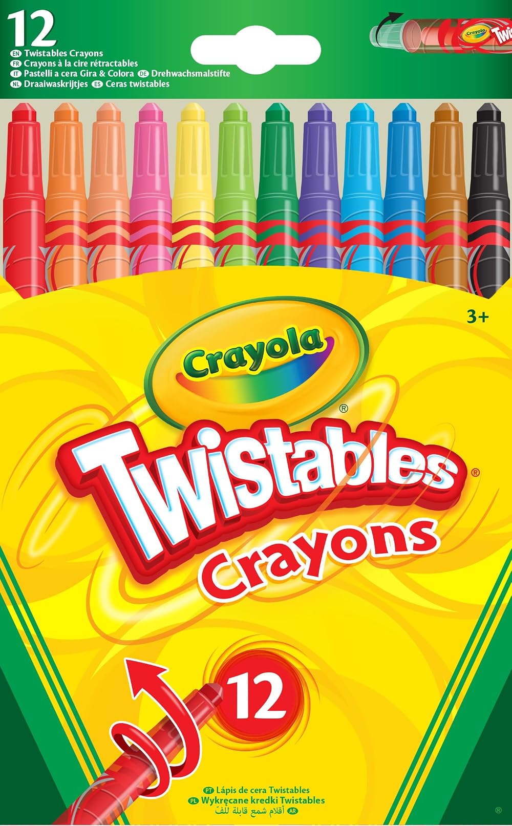 CRAYOLA Twistables Colouring Crayons Multicolor 12 Count Pack of 1