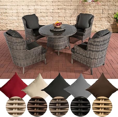 Clp Salon De Jardin En Resine Tressee Jardin I Ensemble Table Et 4