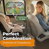 CARAMAZ Car Window Shades for Baby 51x31 cm Pack 2 Dino UV Protection view 3