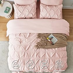 CozyLux Pink Full Size Comforter Sets for Girls 7