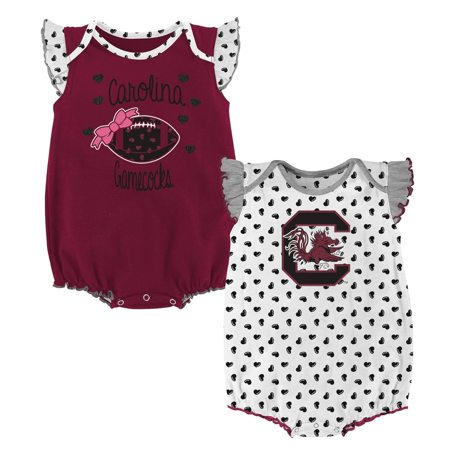 NCAA by Outerstuff NCAA boys Heart Fan 2 Piece Onesie Set