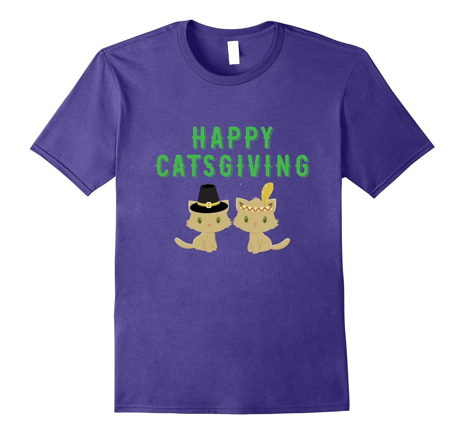 Happy Catsgiving Thanksgiving Kitties T-shirt-ANZ