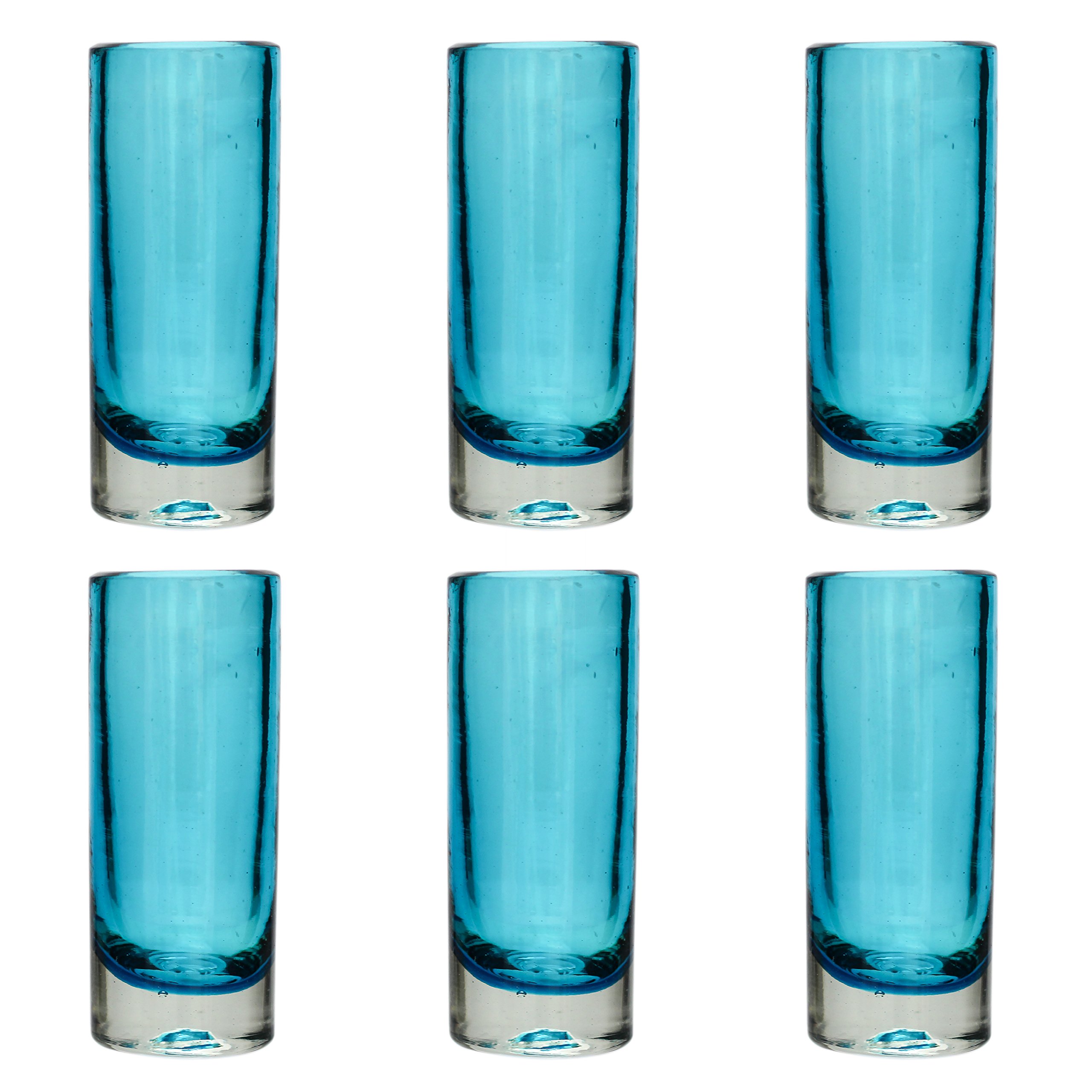 Tumia LAC Handmade Tequila/Shot Glass – Turquoise – Set of 6