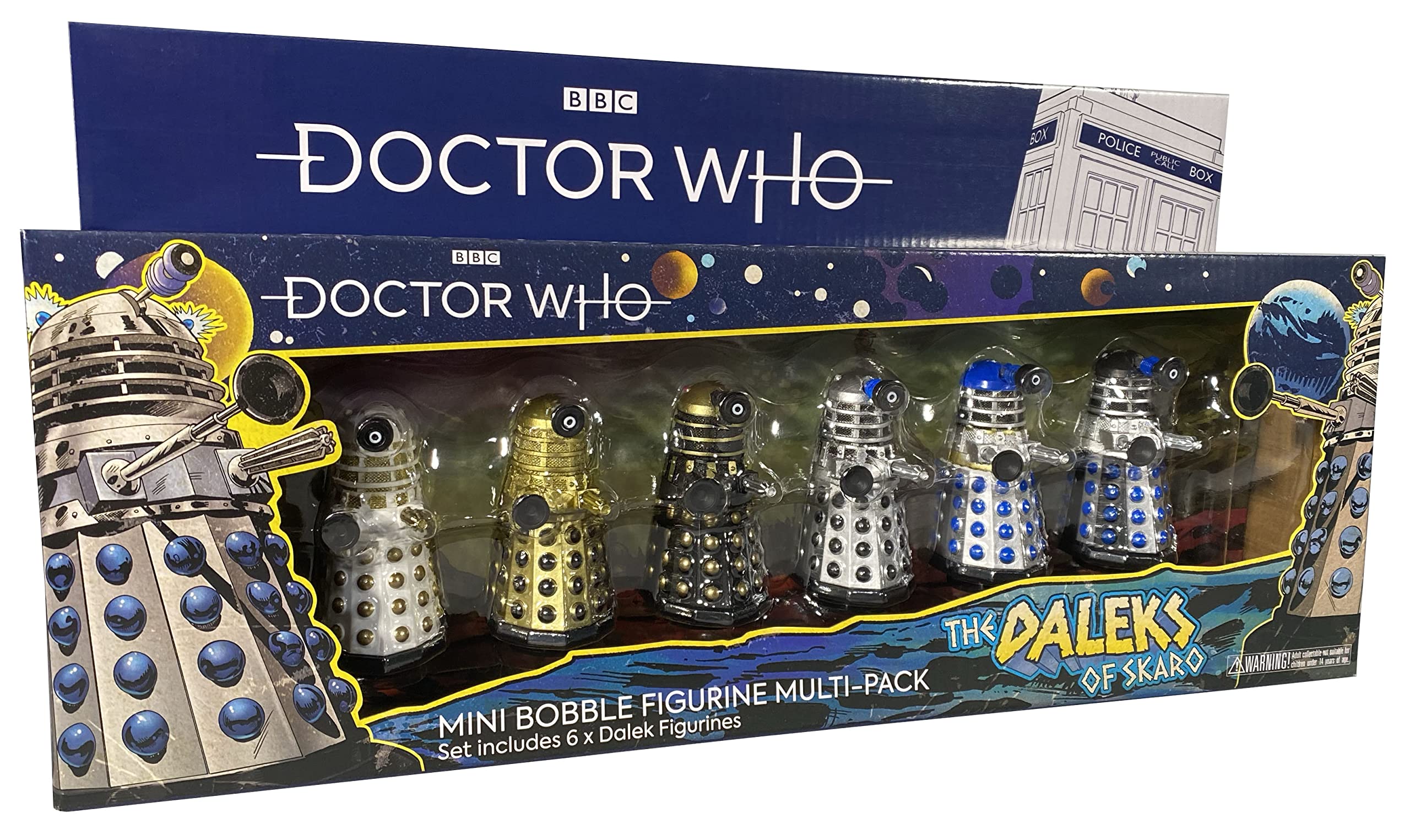 Sporting Profiles Doctor Who The Daleks of Skaro Bobble Figure 6 Pack Gift Set, 3 Inch (A1)