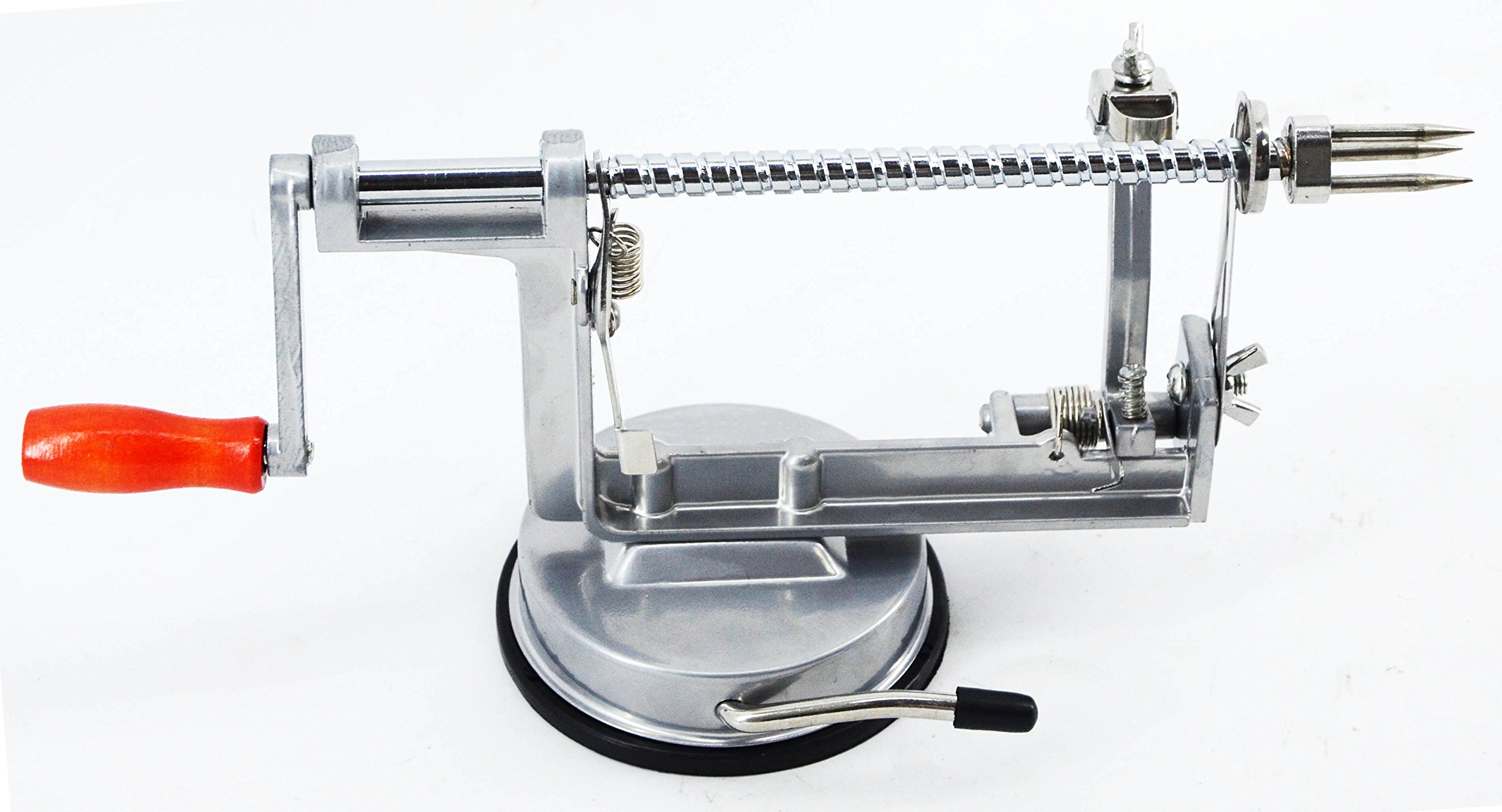 timtina Professional Apple Slicer Spiral Cutter Apple Peeler (Silver Hammered 1)