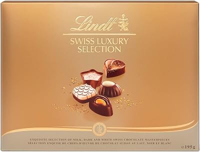 Lindt Swiss Luxury Selection 19 Assorted Chocolates Box 195g Gift Box