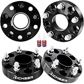 Richeer 5x4.5 to 5x5 Hubcentric Wheel Adapters 71.5mm Hub Bore 1/2'' Studs | 4 PCS 1.25 inch 5x114.3 to 5x127 Forged Wheel Adapters for JK Wheels on TJ YJ KK SJ XJ MJ