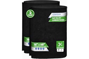 Cut to Fit Activated Carbon Filter Sheet 16” x 48” - Activated Carbon Air Filter for Air Purifiers Window AC Air Vent And Mor