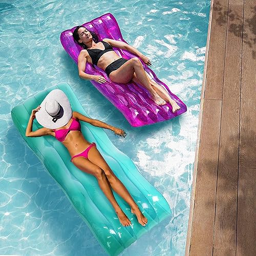 Joliyoou Inflatable Pool Float, Set of Waved Pool