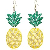 QUSIJIA Summer Coconut Palm Tree Dangle Earring for Women Hawaii Flower Pineapple Leaf Earring for Women Jewelry
