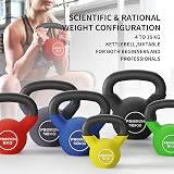 PROIRON 8kg Neoprene Kettlebell Flat Bottom Cast Iron Home Gym view 7