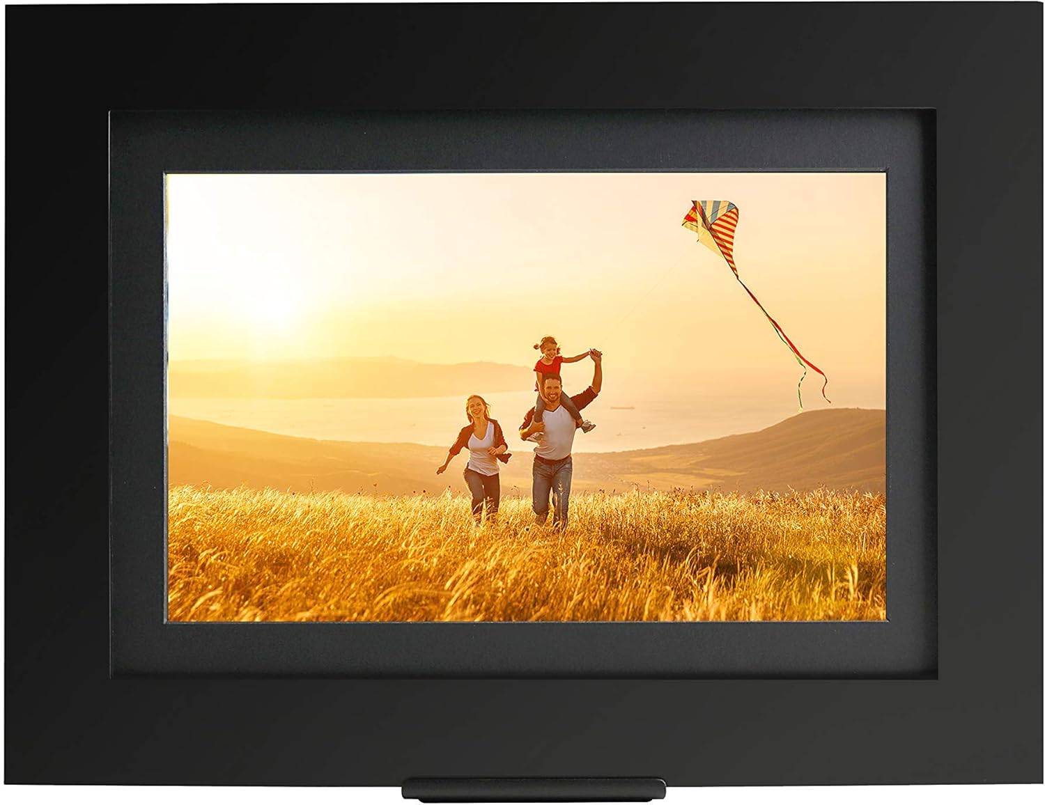 PhotoShare Friends and Family Smart Frame 10.1" Digital Photo Frame, Send Pics from Phone to Frame, Wi-Fi, 8 GB, Holds Over 5, 000 Photos, HD, 1080P, Black/White Mattes, iOS, Android : Camera & Photo