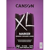Canson XL Series Marker Paper, Foldover Pad, 9x12 inches, 100 Sheets (18lb/70g) - Artist Paper for Adults and Students