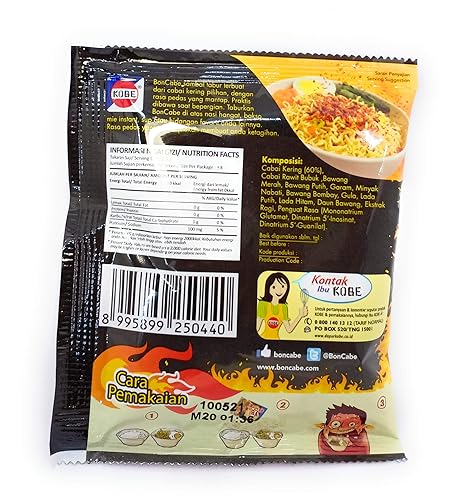 Amazon Com Kobe Bon Cabe Boncabe Sambal Tabur Sprinkle Chili